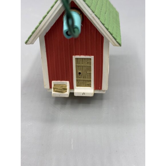 Vtg 1985 Hallmark Little Red Schoolhouse Ornament Lighted Christmas - Picture 2 of 7